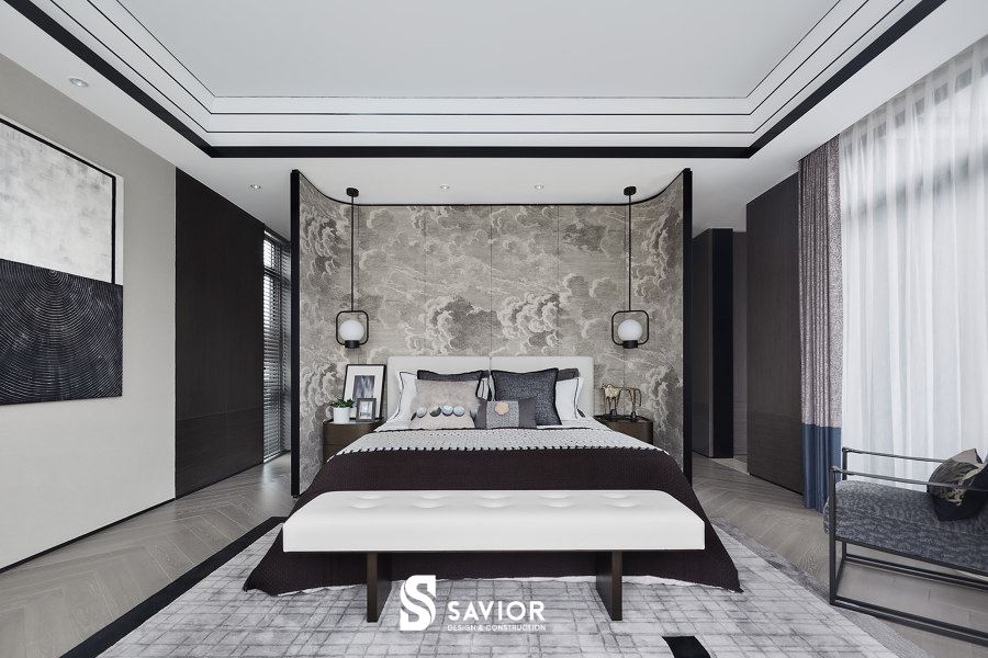 Phòng ngủ Master nhẹ nhàng của mẫu thiết kế nội thất biệt thự liền kề hiện đại