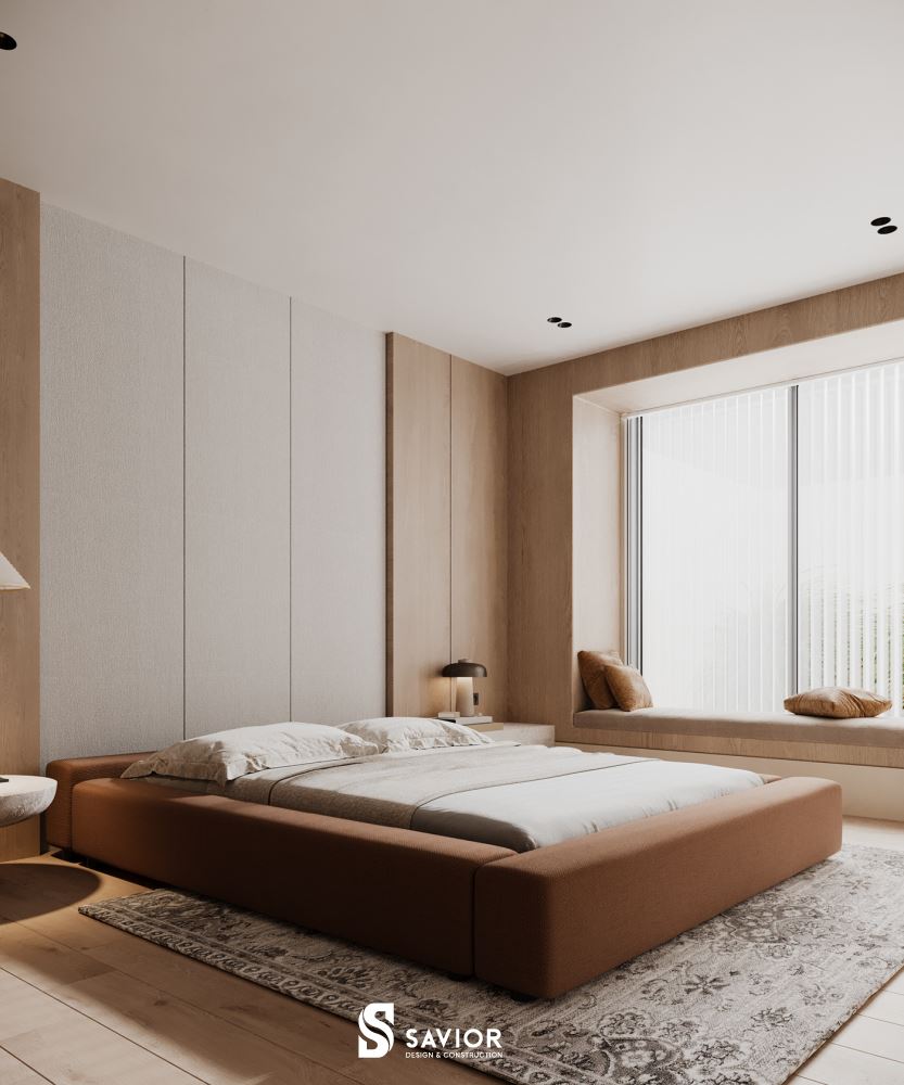 Thiết kế phòng ngủ đơn giản, không sử dụng quá nhiều chi tiết trang trí