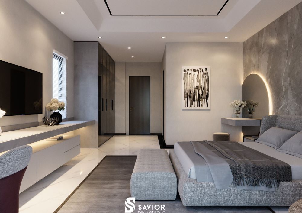 Phòng ngủ hiện đại, tập trung vào công năng sử dụng chính