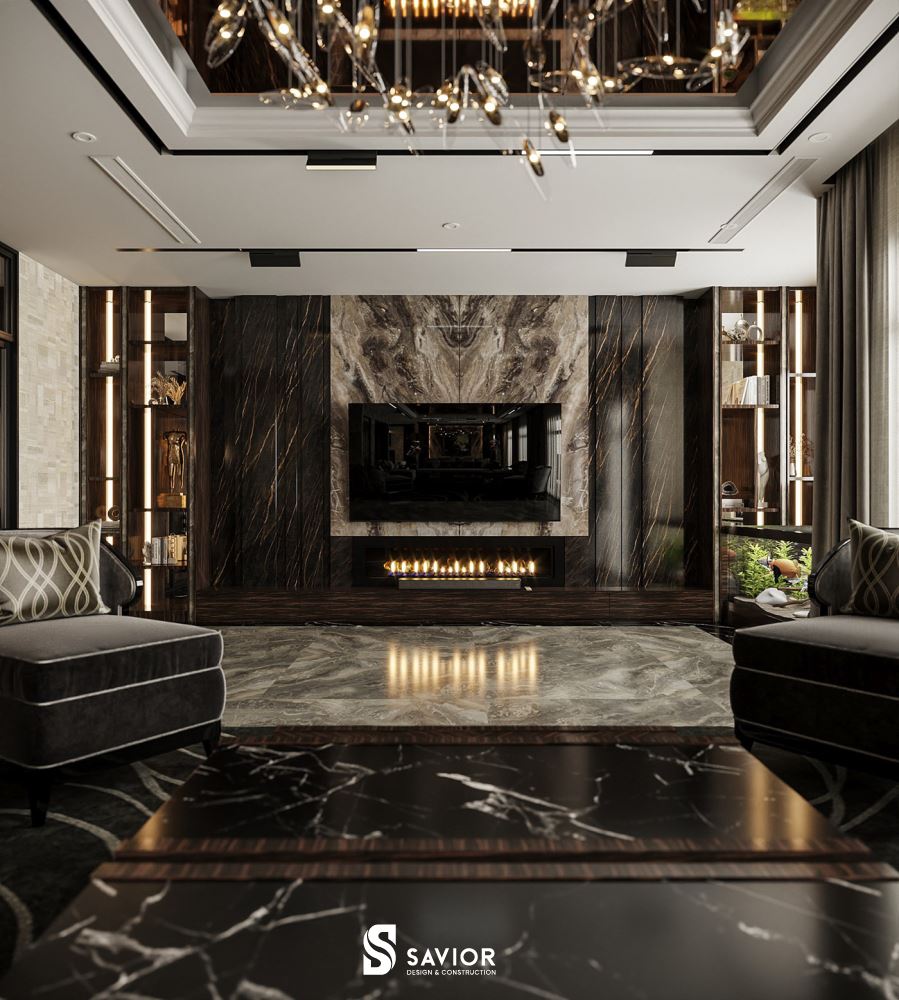 Các chất liệu cao cấp được sử dụng cho căn biệt thự Modern Luxury