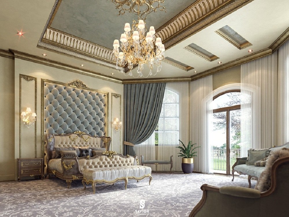 Nội thất biệt thự cổ điển tận dụng nguồn ánh sáng tự nhiên khiến cho căn phòng được tỏa sáng hơn