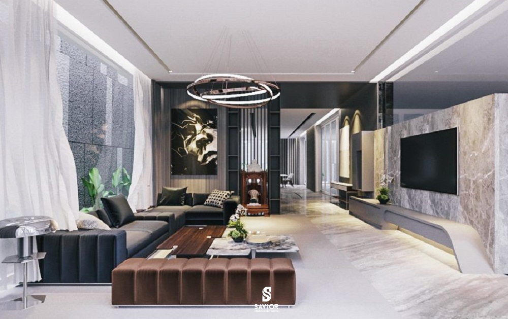 Không gian phòng khách tiện nghi, đơn giản nhưng không kém phần sang trọng