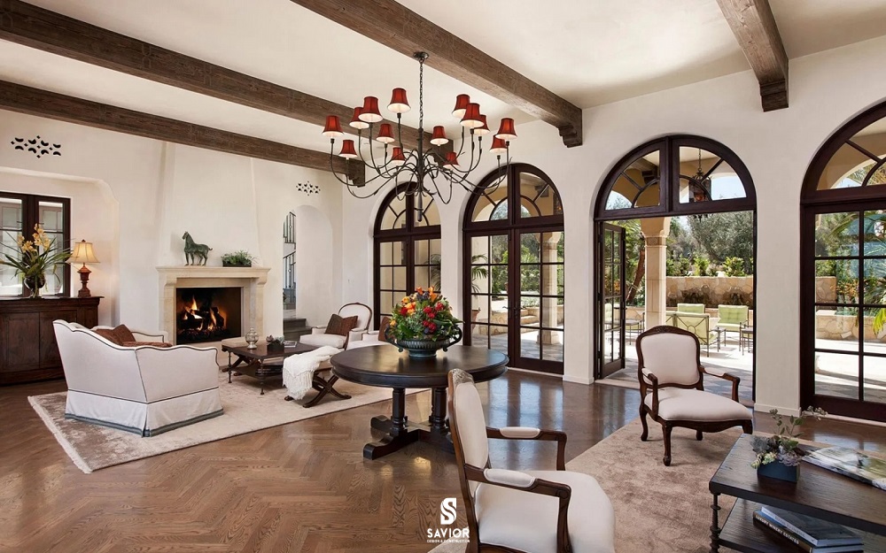 Ý tưởng thiết kế nội thất phòng khách biệt thự đẹp từng cm 28 Phòng khách thường được bố trí sofa ở khu vực giữa phòng.