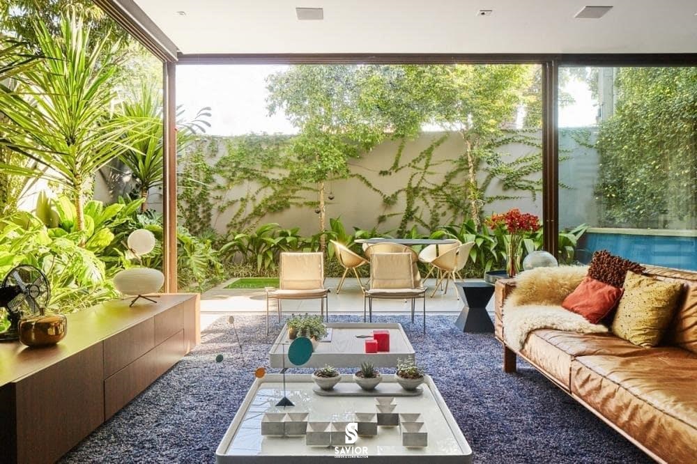 Ý tưởng thiết kế nội thất phòng khách biệt thự đẹp từng cm 20 Phòng khách biệt thự nhà vườn thông thoáng, hòa mình cùng thiên nhiên xanh mát