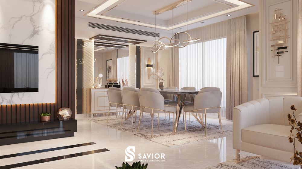 Tông màu chủ đạo trong căn hộ là kem be trang nhã