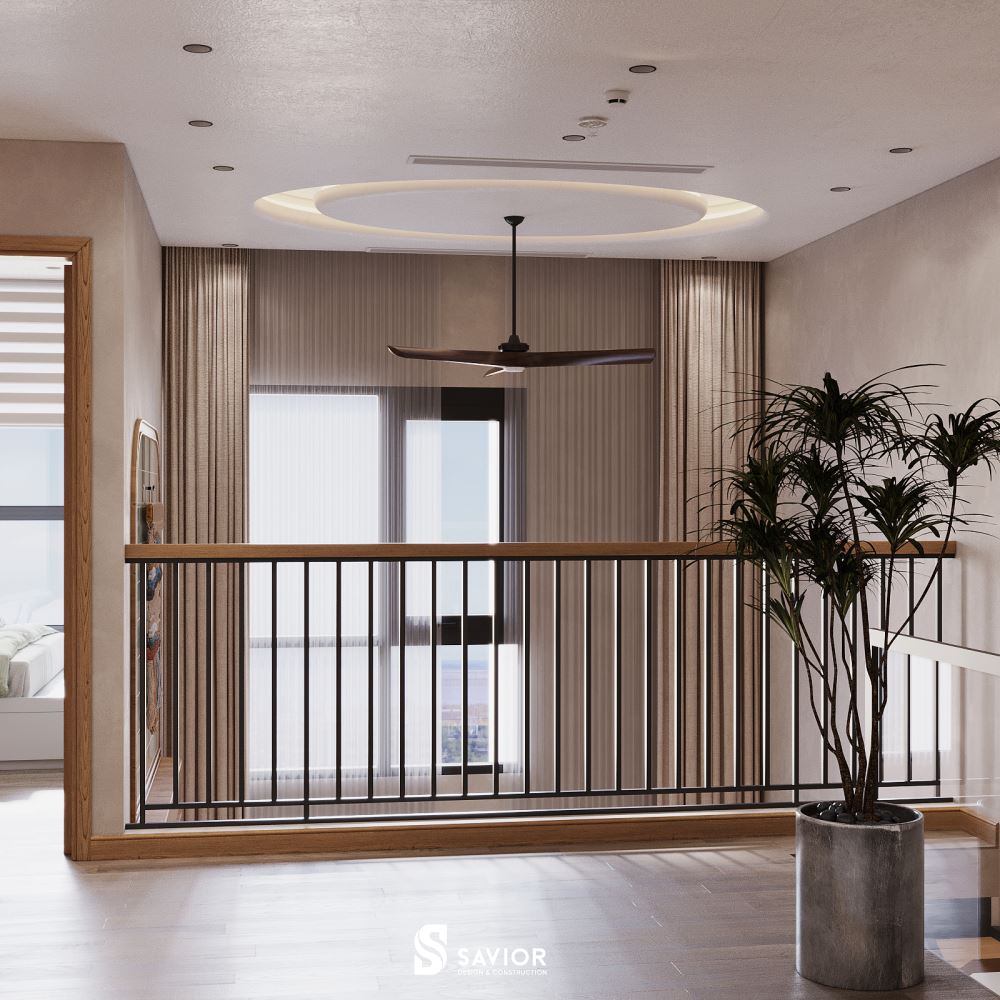 Các chi tiết thanh mảnh mang đến không gian sống nhẹ nhàng, tinh tế