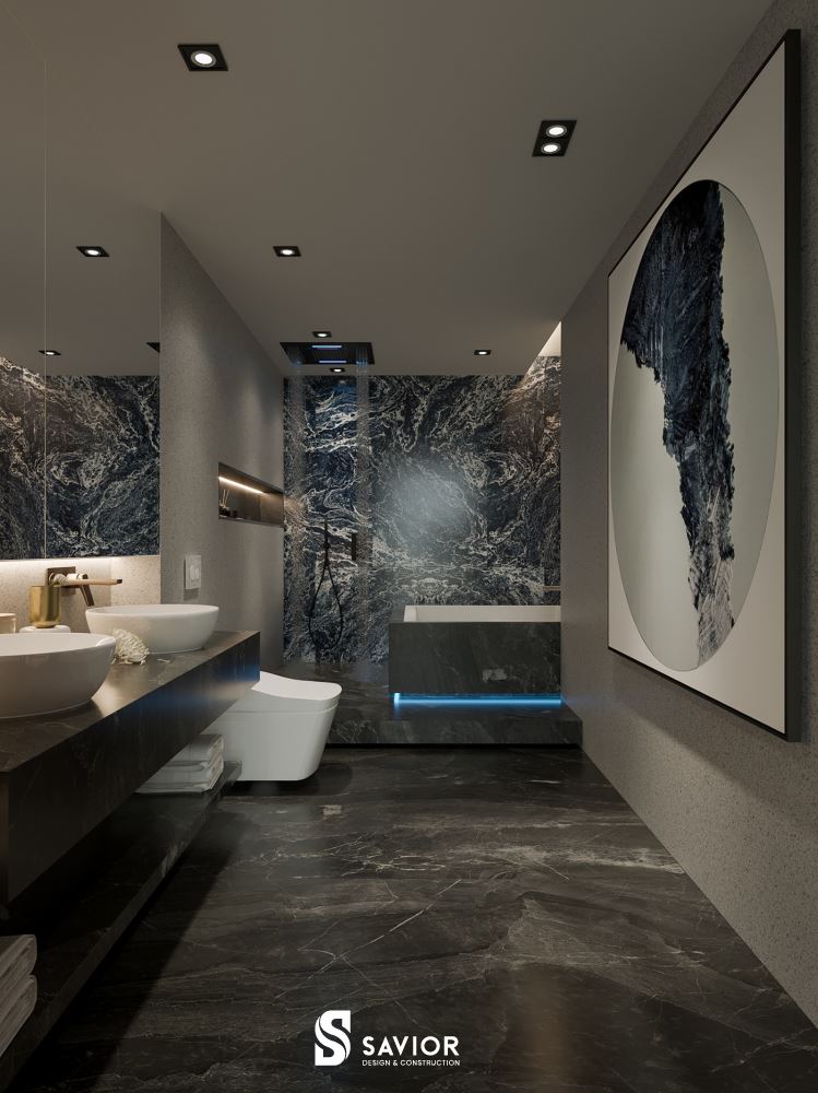 Thiết kế nhà Duplex với phòng tắm tiện nghi, hiện đại với thiết bị vệ sinh thông minh