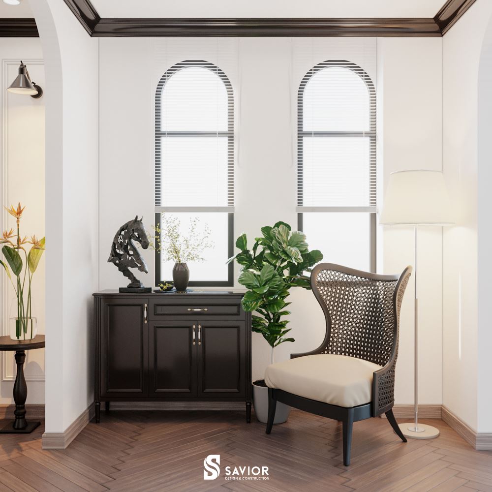 Góc trang trí nhẹ nhàng và thư thái trong phòng ngủ