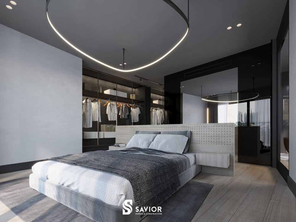 Không gian phòng ngủ Master rộng rãi, thoáng đãng và thoải mái