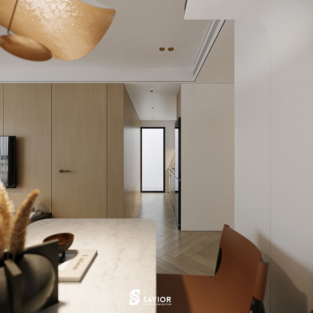 Toàn bộ các bức tường được giữ sạch sẽ, gọn gàng đem đến không gian thoáng đãng nhất