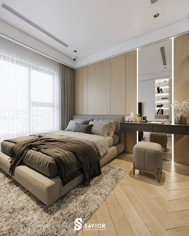 Phòng ngủ phong cách tối giản, thoải mái