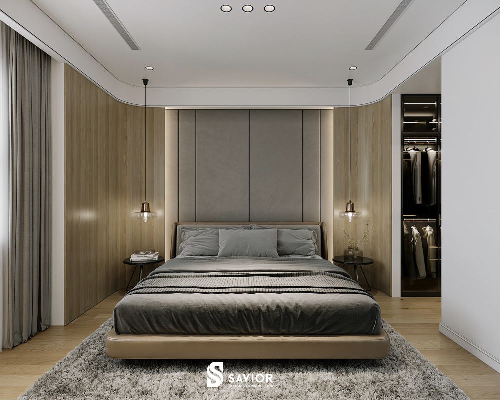 Phòng ngủ thiết kế thông thoáng, rộng rãi