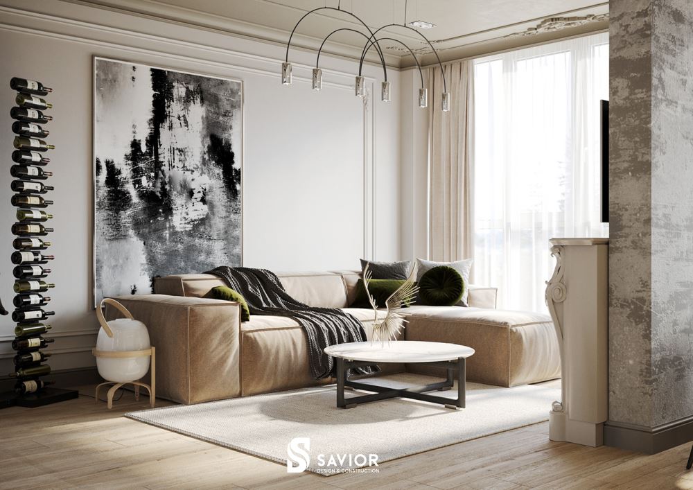 Mẫu nội thất thiết kế chung cư 3 phòng ngủ tân cổ điển sang trọng