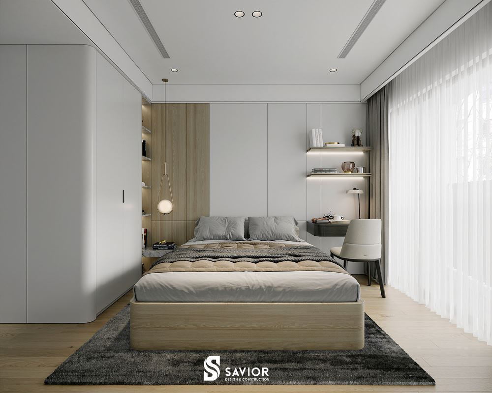 Các món đồ nội thất với bề mặt nhẵn bóng để tránh gây cảm giác chật chội, bí bách