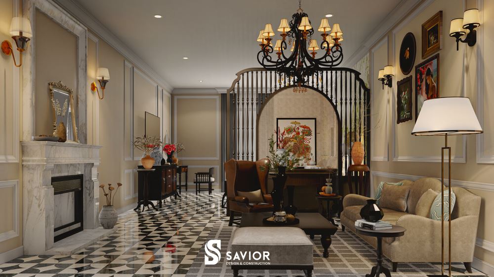 Nội thât sang trọng với chất liệu gỗ tự nhiên làm chủ đạo