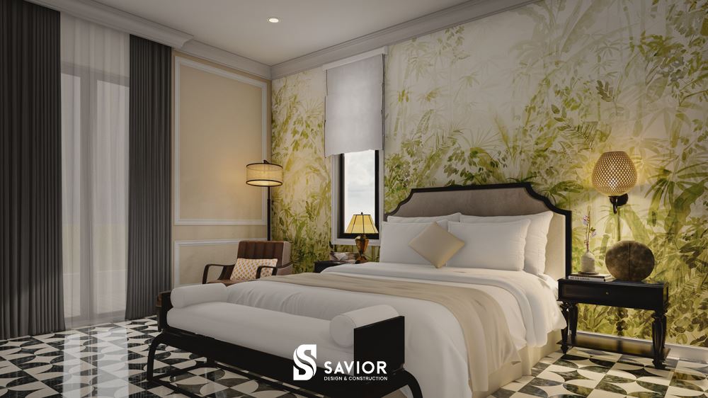 Phòng ngủ Master thư thái, ánh sáng dìu nhẹ ấm áp