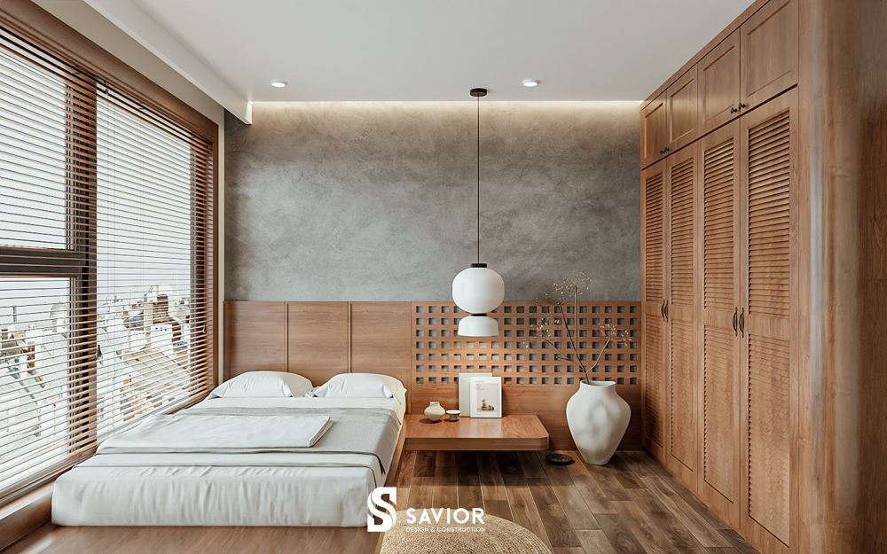 Tông màu nâu gỗ tự nhiên ấm cúng, yên bình mà dịu mắt