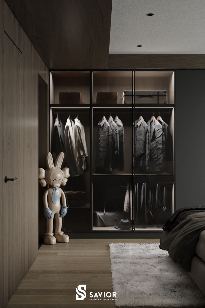 Hệ tủ quần áo cánh kính hiện đại, thuận tiện