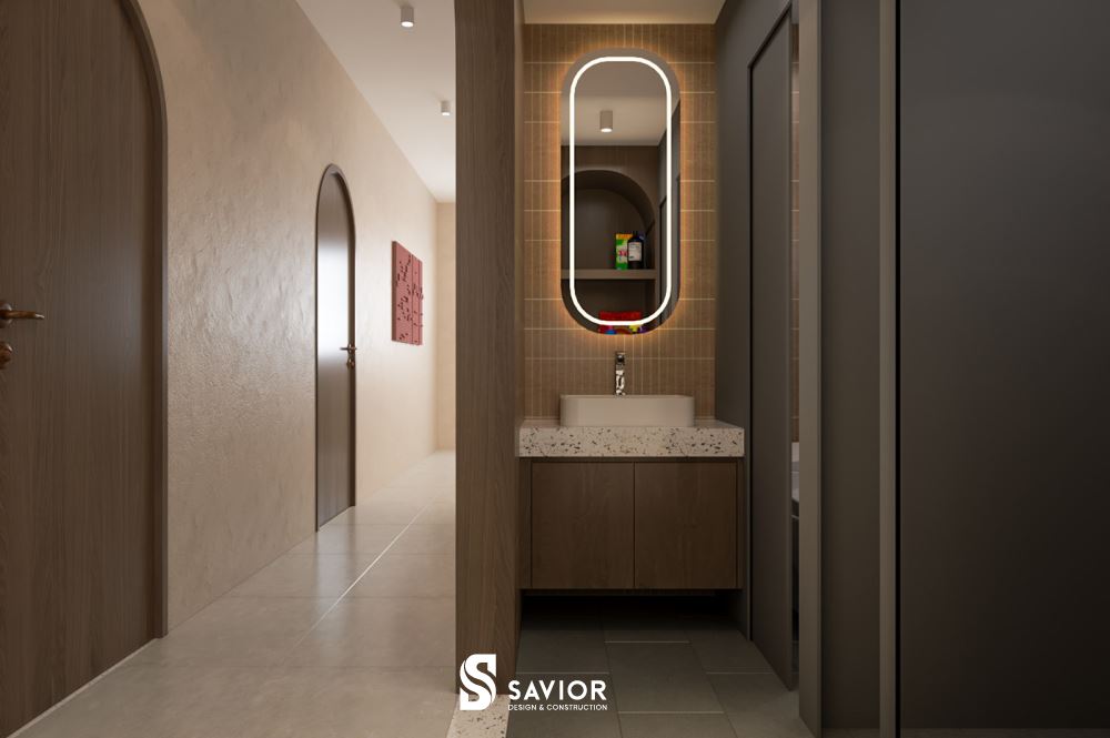 Góc vệ sinh nhỏ nhắn trong nội thất căn hộ