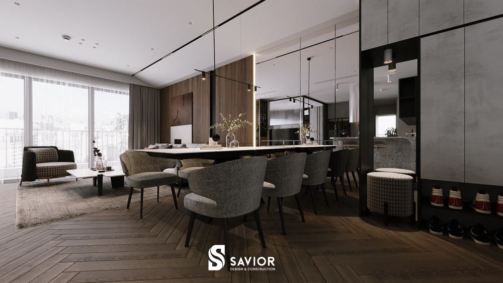 Căn hộ thiết kế thoáng đãng, bố cục hài hòa