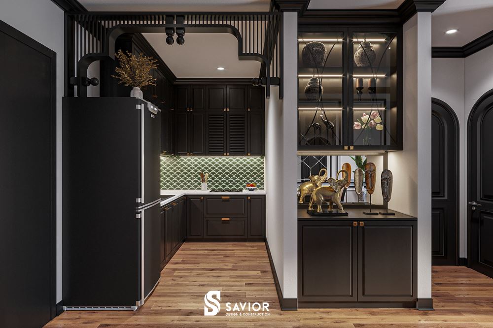 Phòng bếp tiện nghi, đáp ứng nhu cầu sử dụng của gia chủ dù có diện tích khá hạn chế