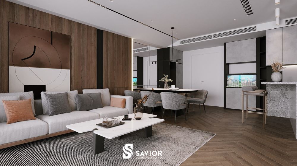 Tông màu trầm tĩnh, đơn sắc thường được sử dụng khá nhiều trong phong cách hiện đại