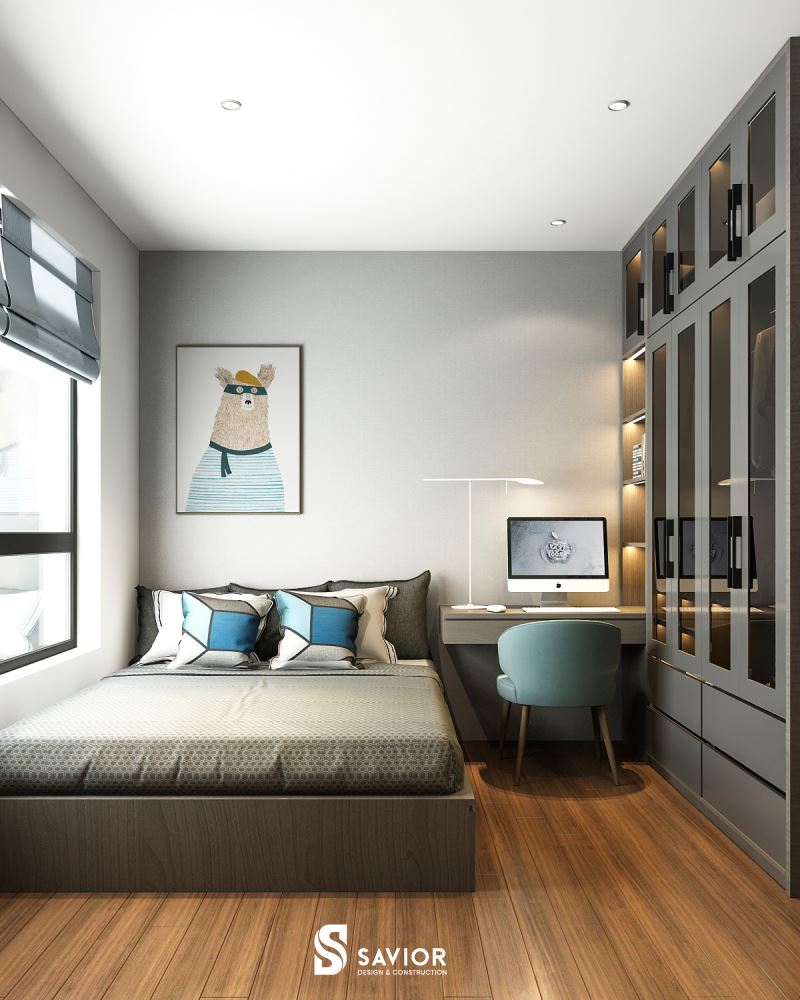 Phòng ngủ con tối ưu không gian, tiện nghi và thoải mái