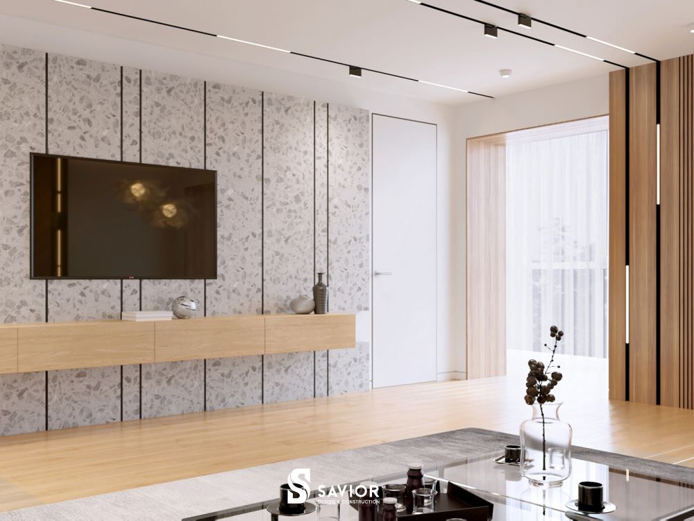 Nội thất với những đường ngang dọc dứt khoát tạo sự hiện đại, tươi trẻ