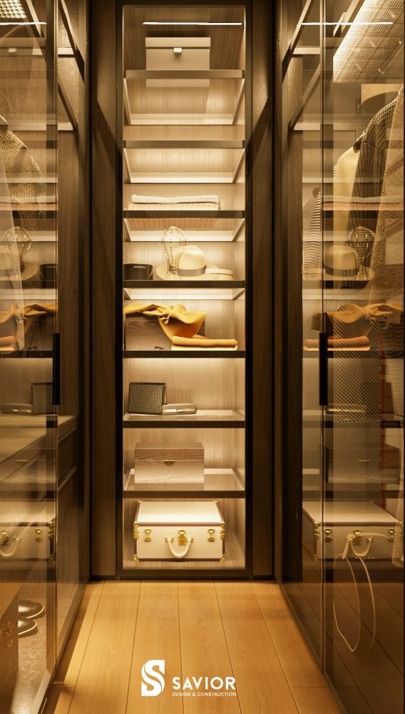 Tủ quần áo cánh kính thuận tiện, giúp không gian rộng rãi hơn