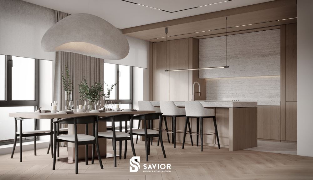 Nội thất căn hộ được thiết kế thoáng đãng, không gian mở thuận tiện