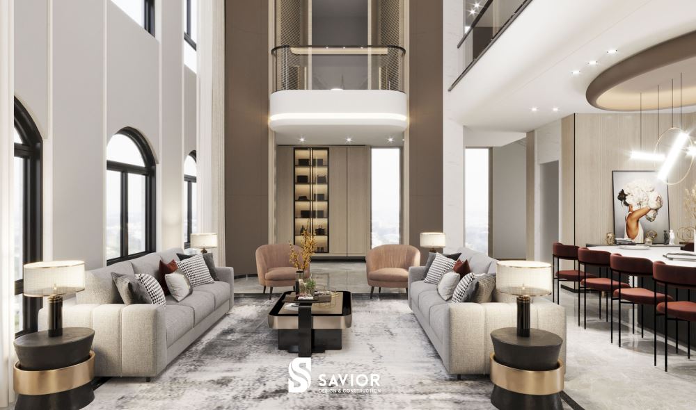 Mẫu thiết kế nội thất chung cư hiện đại Duplex thời thượng, sang trọng