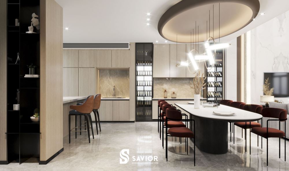 Nhà bếp hiện đại, tiện nghi, đáp ứn nhu cầu sử dụng của gia chủ