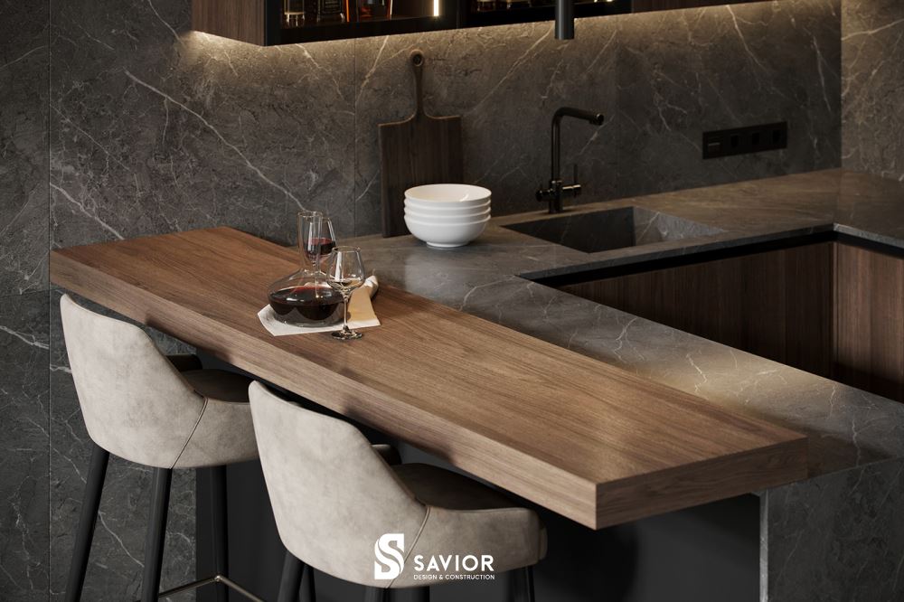 Phòng bếp bài trí tối ưu để tiết kiệm không gian