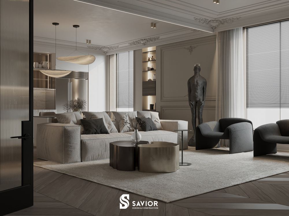 Tông màu trung tính nhẹ nhàng và tinh tế