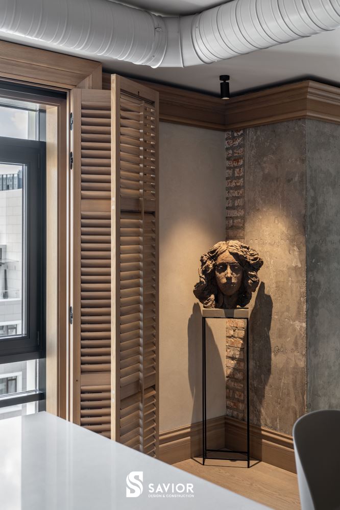 Các bước tượng điêu khắc là chi tiết trang trí quen thuộc thường thấy trong phong cách tân cổ điển