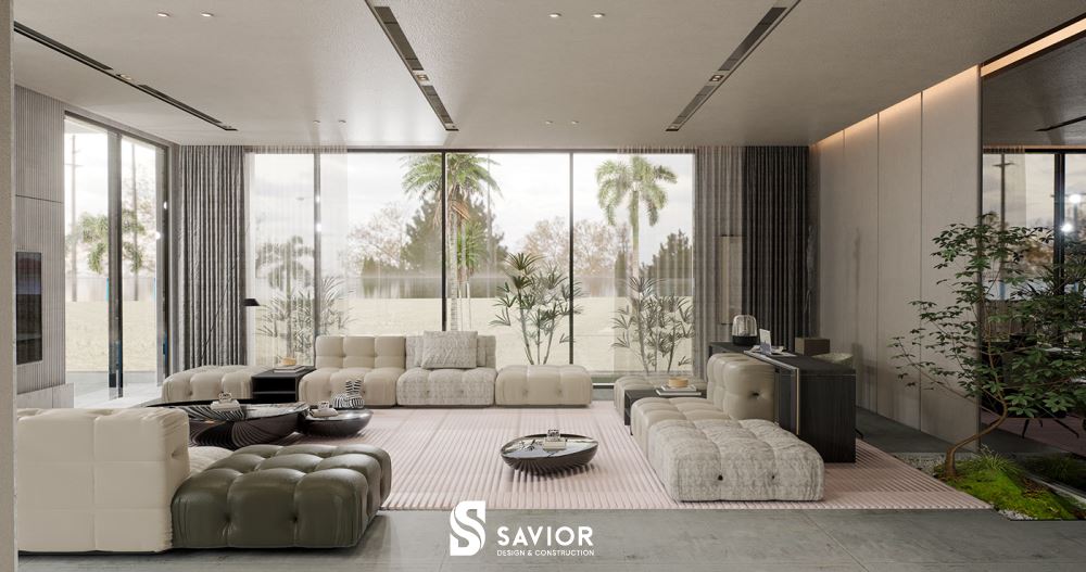 Mẫu thiết kế nội thất phòng khách biệt thự hiện đại tiện nghi, thời thượng