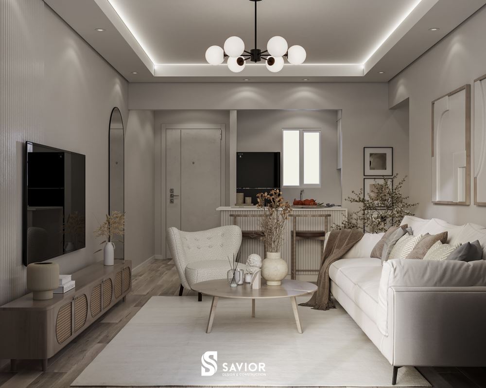 Phòng khách trang nhã, lịch thiệp và ấm cúng