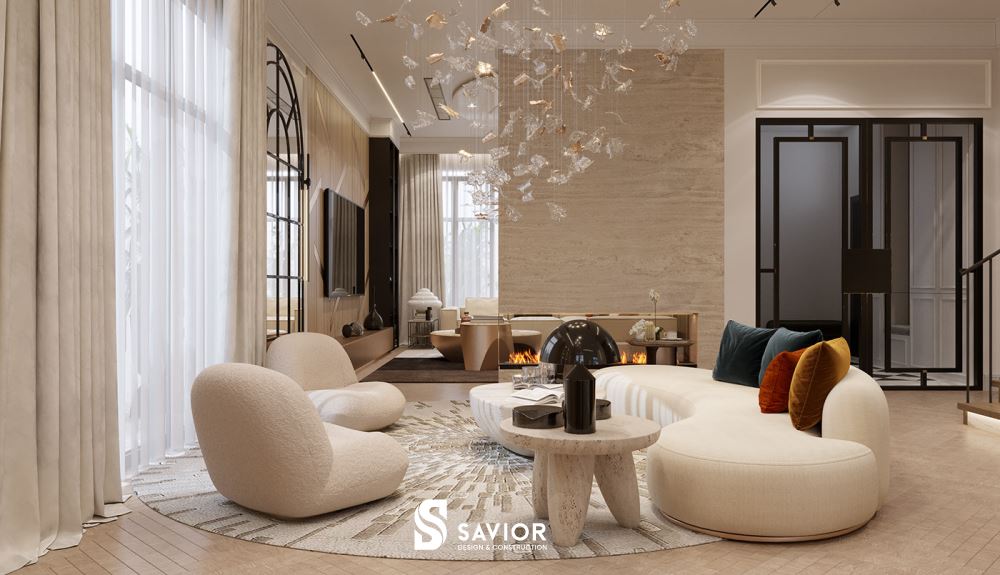 Kiểu dáng nội thất độc đáo tạo điểm thu hút ấn tượng cho không gian