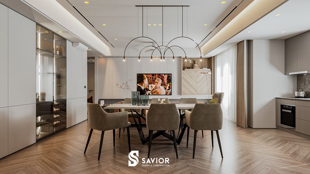 Mẫu thiết kế nội thất phòng khách nhỏ đa dạng theo từng diện tích 19 Gam màu nhã nhặn kem be mang đến vẻ đẹp tinh tế, nhẹ nhàng