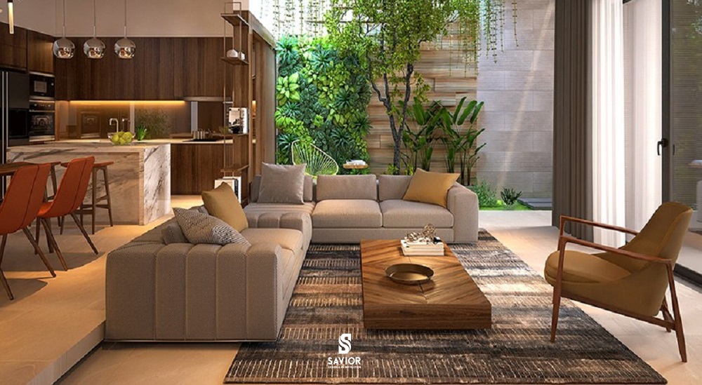Trồng cây xanh trong nhà là một trong những ý tưởng táo bạo trong thiết kế nội thất Thái Nguyên