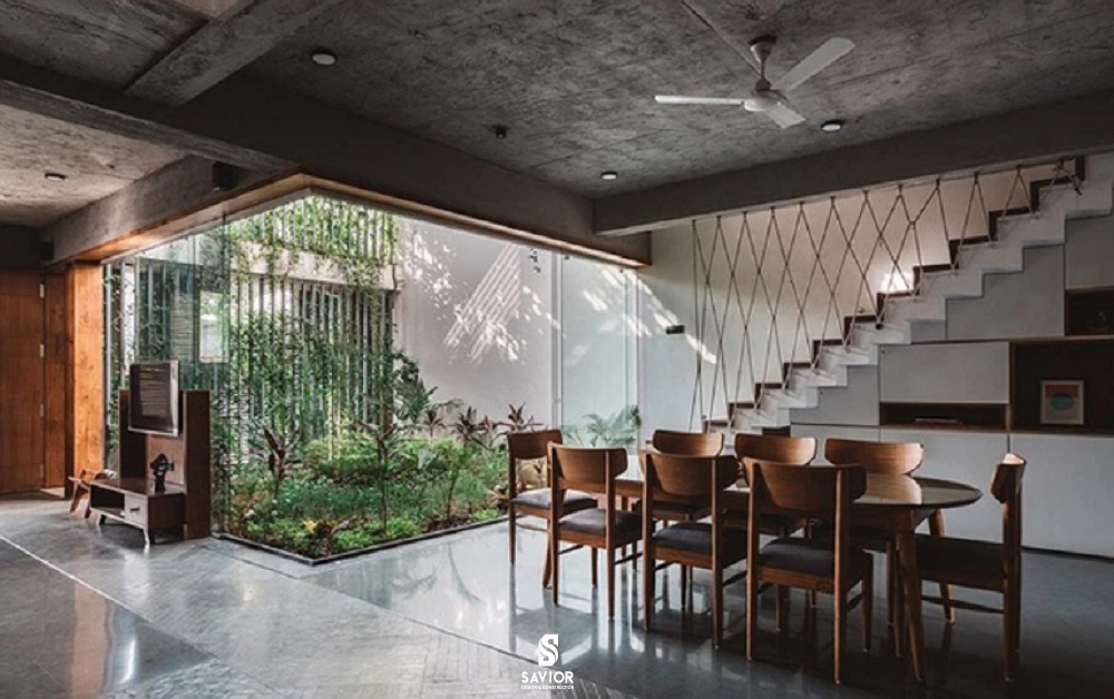 thiết kế đơn giản mà thông minh, mang ánh sáng và cây xanh tràn ngập không gian