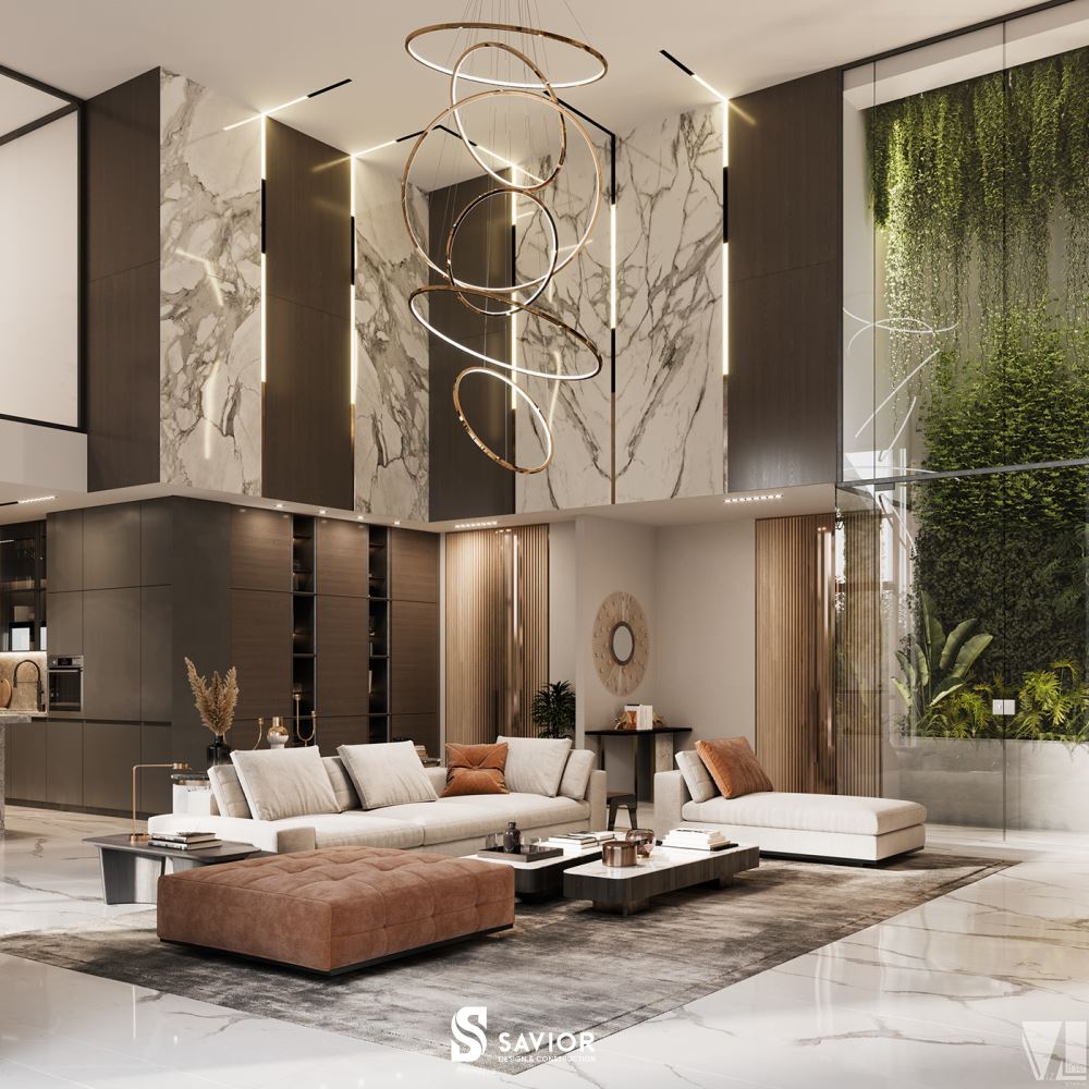 Chất liệu cao cấp, tự nhiên mang đến nét đẹp sang trọng, xa hoa hơn rất nhiều cho căn biệt thự