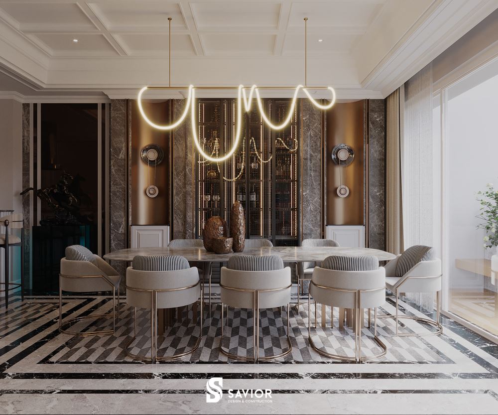 Chiếc đèn trang trí lạ mắt, ấn tượng bên trên bàn ăn