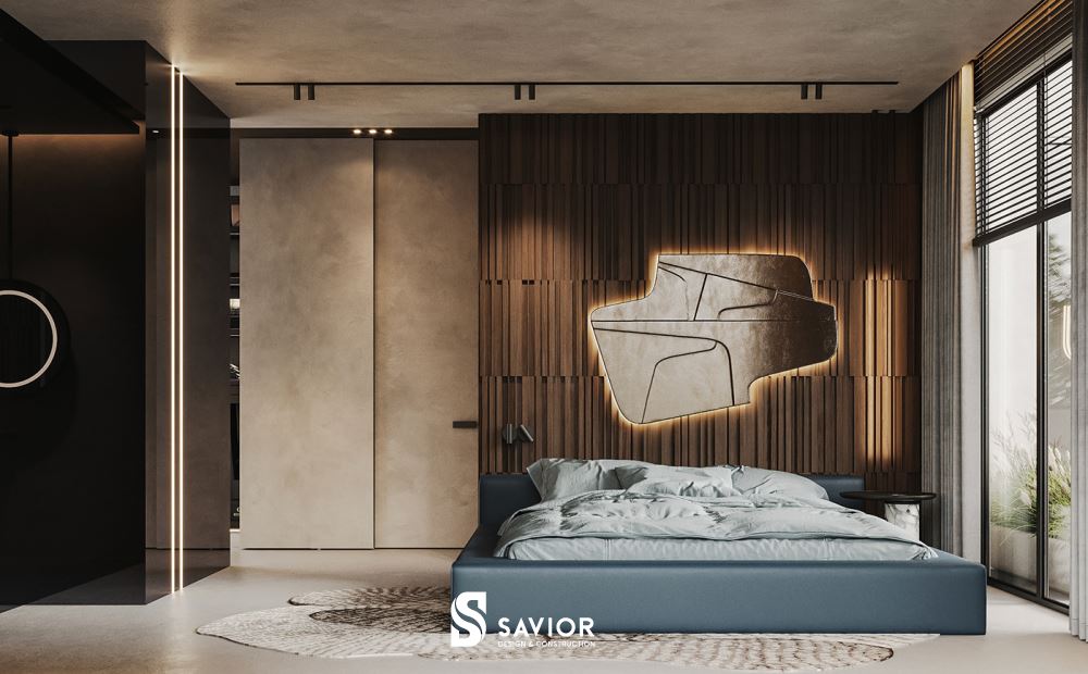 Phòng ngủ Master tinh giản, thoáng đãng mà vẫn vô cùng ấn tượng