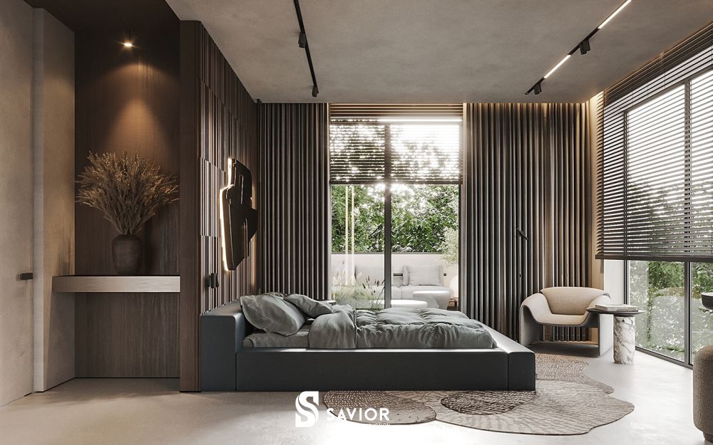 Không gian phòng ngủ chan hòa ánh sáng tự nhiên