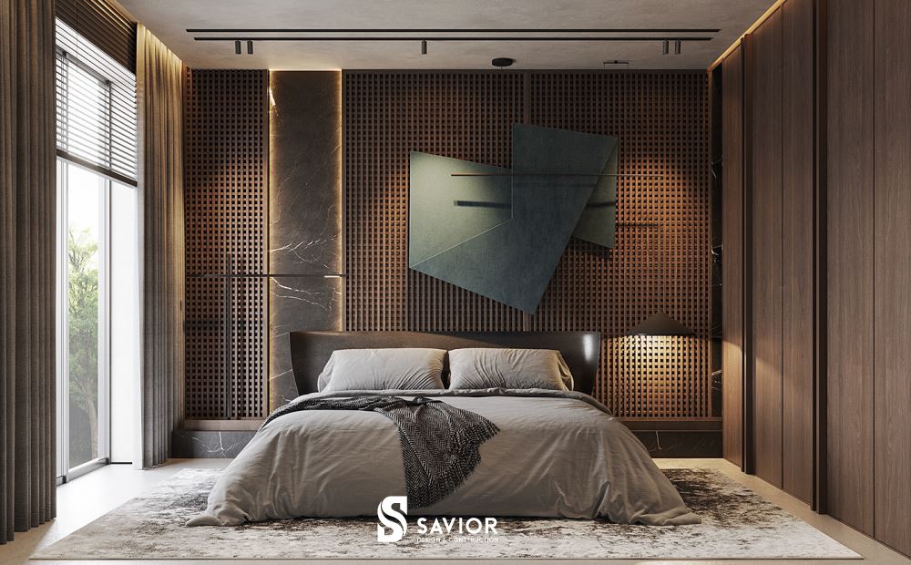 Phòng ngủ thứ 2 của thiết kế penthouse phong cách Đài Loan