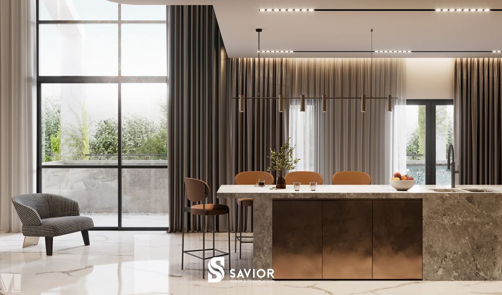 Ấn tượng với căn bếp thời thượng của căn hộ penthouse triệu đô 