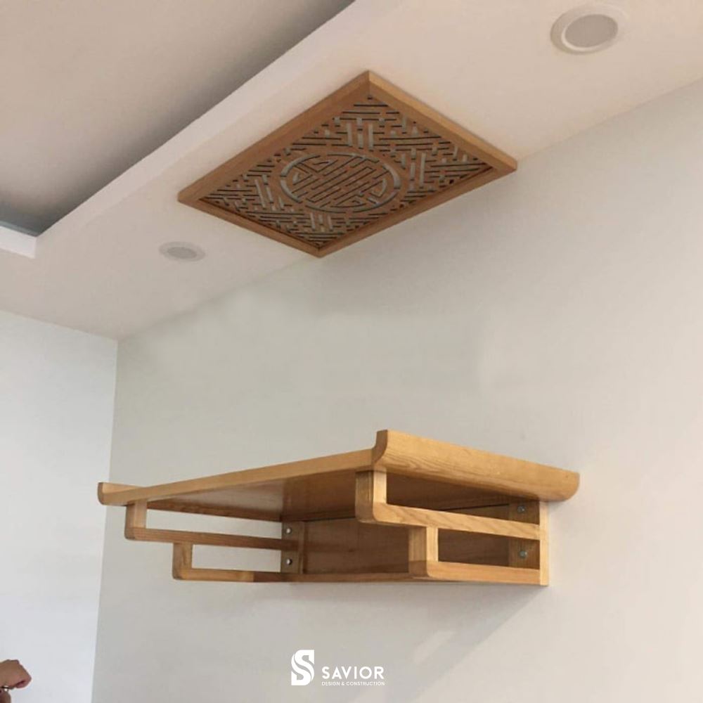 Kích thước lỗ ban bàn thờ treo hợp phong thủy