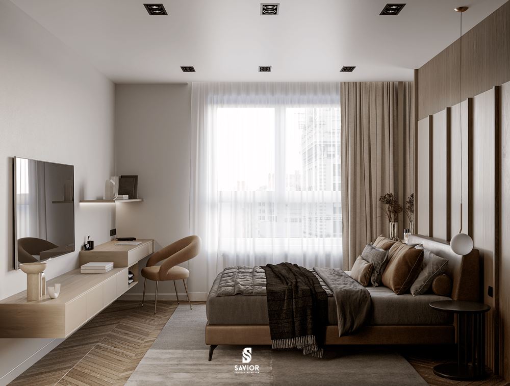 Diện tích không gian nhỏ sẽ mất ít chi phí thi công nội thất gỗ công nghiệp hơn