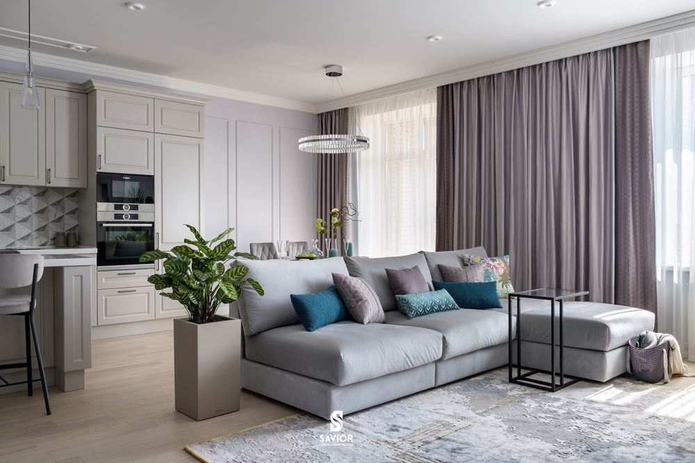 10+ Thiết kế thi công nội thất tại Bắc Ninh đẹp - ấn tượng 3 Phòng khách được trang trí thêm thảm trải sàn